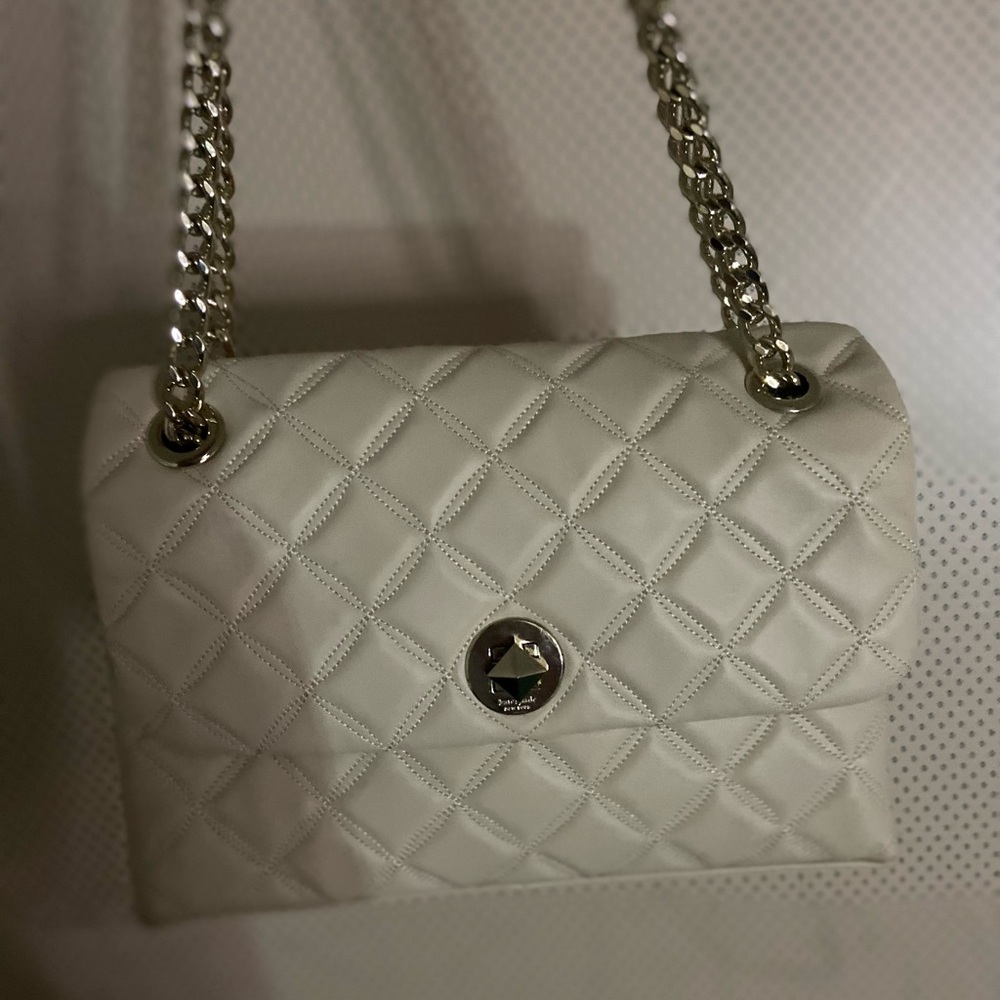 White Kate Spade Natalia Small Flap Crossbody #katespades